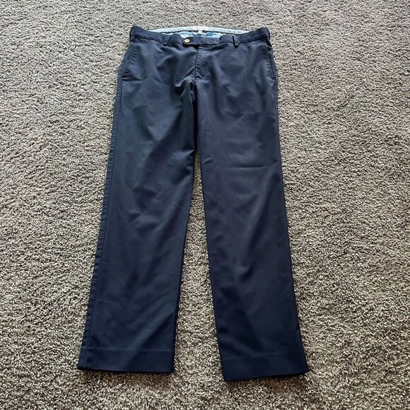 2X Peter Millar Durham High Drape Performance Pants Navy Blue Stretch Mens 33x30 - Picture 5 of 8